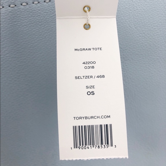 Gaby’sBags-Tory Burch Large Tote Turquoise Blue - Picture 7 of 7